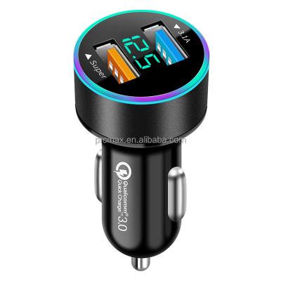 China UniversalÂ  Mini QC3.0 40W Dual USB Car Charger Adapter Quick Charger for Android Samsung Huawei iPhone ipad Tablet for sale