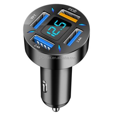 China UniversalÂ  Portable QC3.0 Fast Charging Port 4 USB Car Charger for iPhone Android Samsung Galaxy for sale