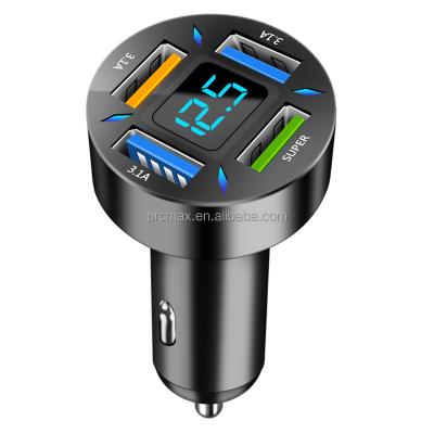 China UniversalÂ  Multi 12V 24V QC3.0 4-USB 66W Fast Car Charger  Cigarette Lighter Adapter for Samsung  Huawei iPhone Android Xiaomi Tablet for sale