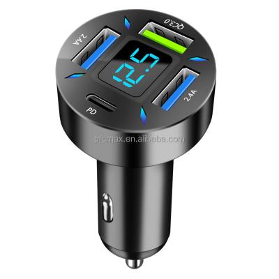 China UniversalÂ  Multi Port Fast Charging Adapter with Cigarette Lighter USB Car Charger for Samsung Huawei iPhone Android for sale