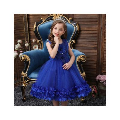 China Girl's Washable Flower Show Bridesmaid Birthday Princess Beauty Pageant Dress Sleeveless Dress for sale