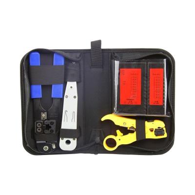 China ABS+electric parts in 1Network cable tester pliers stripper RJ45 plug in tool box crimp bag NF-1201 for sale