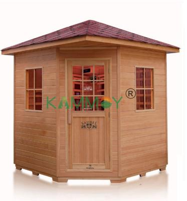 China Canadian Hemlock Cedar Sauna Room 2Person Room Computer Control Panel Sauna Outdoor Portable Traditional Dry Steam Household kammoy for sale