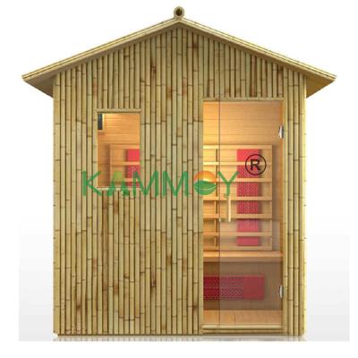 China Custom CABI Cedar Sauna Room 3Person Room Computer Control Panel Sauna Tailor Outdoor Portable Personal Canadian Hemlock House Dry Steam kammoy for sale