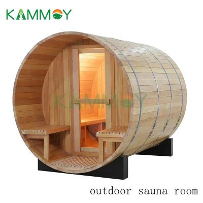 China Custom Far Infrared Sauna Sauna Rooms Barrel Room Personal Dry Cedar Steamer Room Portable Wood Hemlock Kammoy Wood for sale