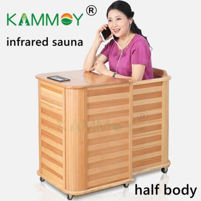 China Factory supply portable sauna computer control panel sauna room dry hemlock Canada cedar red sauna boday wood outdoor half half for sale