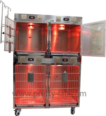 China Farms Pet Clinic Medical Veterinary Equipment Animal Cage Vet Inpatient Oxygen Chamber Cage for sale