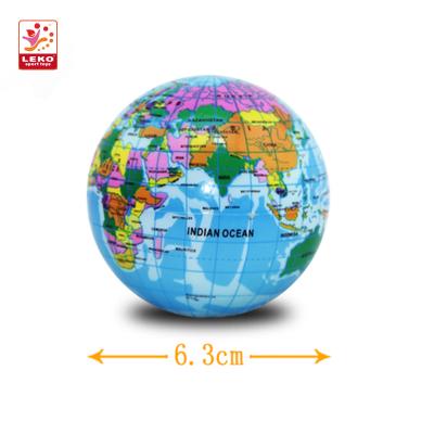 China Custom Earth PU Foam Squeezable Face Stress Squeezable Hot Selling Smiling Ball For Kids for sale