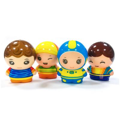 China New Cute Soft Touch Design 7.3cm PU Foam Cartoon Doll Squeeze Toy for sale