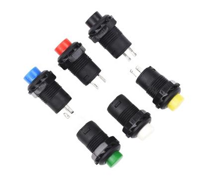 China PC 12mm Head Reset Push Button Switch High Waterproof Latching Plastic Push Button Switch Without Light for sale