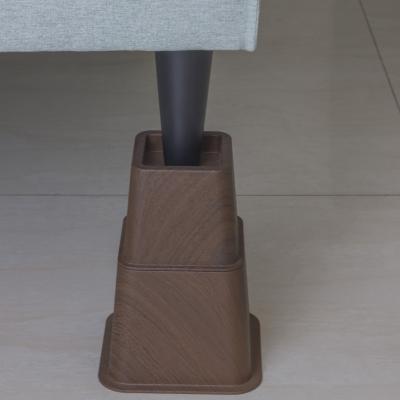 China Modern 3 Inch And 5 Inch Outdoor Wood Grain Plastic Furniture Legs Recess Risers For Furniture for sale