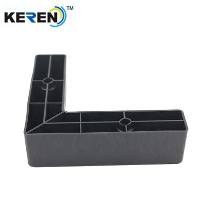 China Modern Accept Custom Made L Type Shaped Black Plastic Sofa Table Furniture Legs for sale