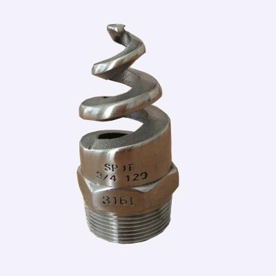 China General Material 120 3/4 316 BSPT of Stainless Steel Degree Cooling Tower Spiral Cone Mist Spray Nozzle for sale