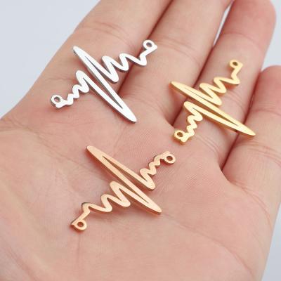 China FASHIONABLE stainless steel mirror polished lightning ecg jewelry accessories bracelet diy necklace for sale