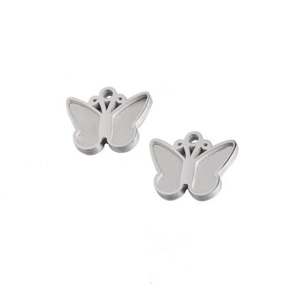 China FASHIONABLE Custom Butterfly Necklace Pendant Stainless Steel Fittings DIY Jewelry Accessories for sale