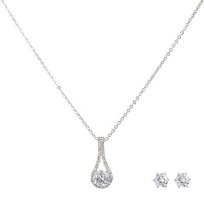 China 2021 New Fashion Jewelry Crystal Necklace 3A CLASSIC Zircon Necklace For Women for sale