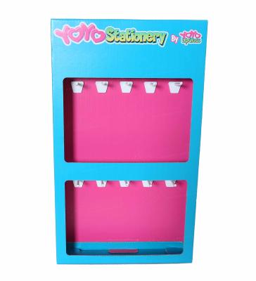 China Environmental Friendly Custom Hanging Displays Operate Wing Stand Cardboard Display Plastic Hooks Unit for sale