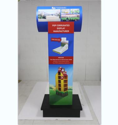 China Durable Lightweight Cardboard Paper Display Rack Advertising for sale