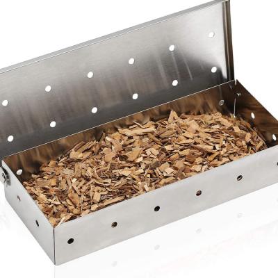 China Easily Cleaned Best Selling Outdoor BBQ Accessories Smoker Box BBQ Stainless Steel Smoker Box for sale