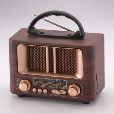 China Mini Newest Retro Vintage IS-R606 Multiband FM AM Switch Wooden Boxes By Desktop Wireless Radio With BT USB TF Music Player for sale