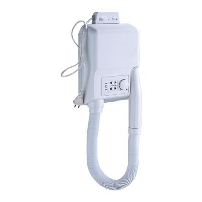 China Household Plastic Wall Mounted Waterproof Electric Saving Hair Dryer For Hotel for sale