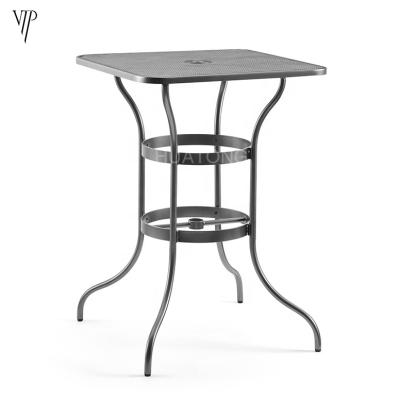 China Durable / Waterproof Metal Aluminum Hotel Table Chairs Modern Outdoor Resort High Bar Furniture for sale