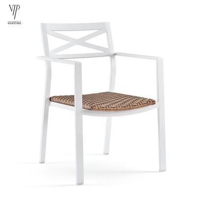 China Eco-friendly\UV Resistant\Water Proof\Outdoor Garden Weather Resistant New Design Dining Aluminum Metal Chairs for sale