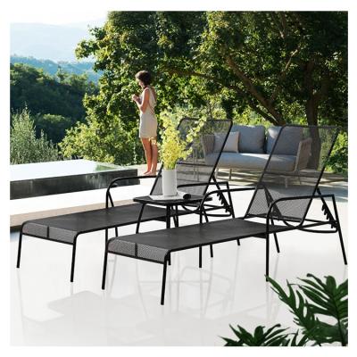 China High Quality Weather Resistant Outdoor Aluminum Chaise Lounger Furniture Pool Side Sun Lounger for sale