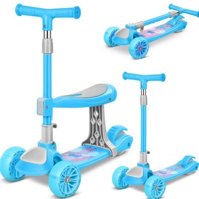 China Children's height adjustable handlebar three wheel scooter with electric scooter for sale