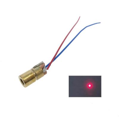 China 650nm 6mm 3V 5V 5mW Mini Laser Diode Laser Dot Laser Head Dot Diode Module Red Copper Adjustable Diode for sale