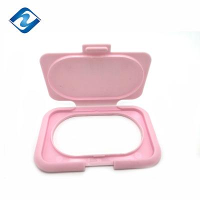 China Non Spill Wet Plastic Flip Top Cap Tissue Cover Lid Cloth Packaging Box for sale