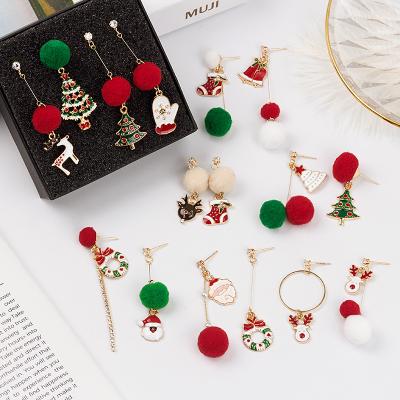 China Wholesale Jewelry 925 Fashionable Silver Snowflake Needle Stud Earrings New Hair Bell Ball Christmas Stud Earrings for sale