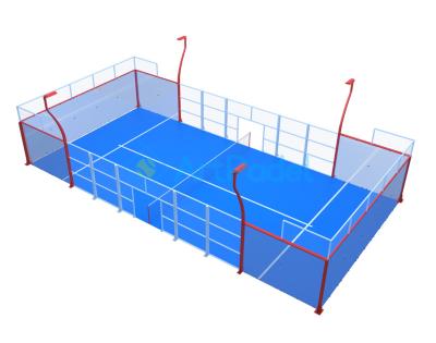 China High Durability 2022 New Designed Panoramic Padel Tennis Court, Art Padel Factory Price Support for sale