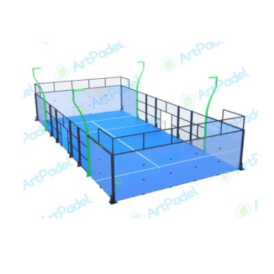 China Load More Quantity Each Court Padel Movable Padel Worker Padel Container 2022 New Design Artificial Turf Outdoor Sport Panoramic Good Quality Field For Tennis Padel Neck for sale