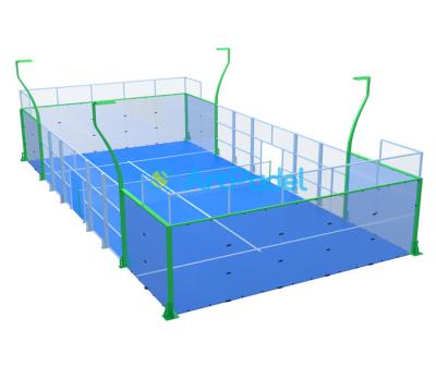 China Load More Quantity Each Container Top Sale Guaranteed Quality Artificial Turf Panoramic Padel Court Supplier for sale