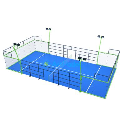 China Load More Quantity Each Container Professional Promotional High Quality Padel Super Panoramic Tennis Court for sale