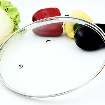 China Sustainable cookware T type tempered glass lids with stainless steel for pots, pans and casseroles kitchen accessories for sale