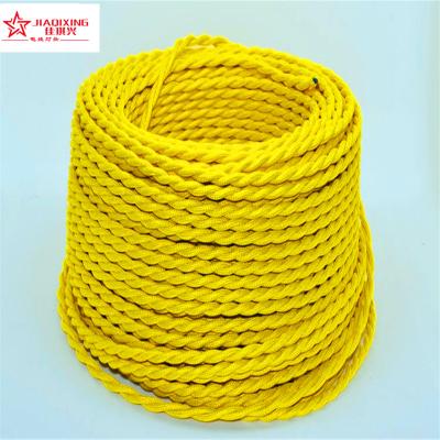 China Fabric Covered Heating 2X0.5mm 0.75mm 1mm Twist Cable Cloth Coated Electrical Cable Rope for sale