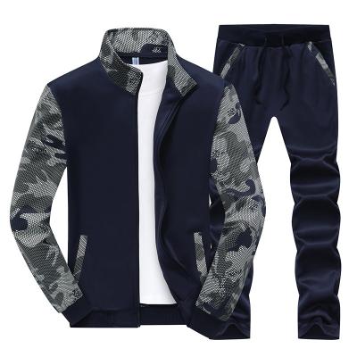 China Mens Breathable Suits Slim Fit Wholesale Jogging Sweatsuit Suits Jogger Suit Men Camouflage Tracksuit Zipper Printed Sportswear for sale