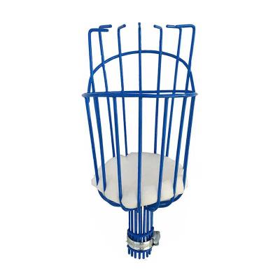 China Eco-friendly Hot Selling Amazon Harvest Basket Long Handle For Manual Fruit Picker Metal Basket for sale