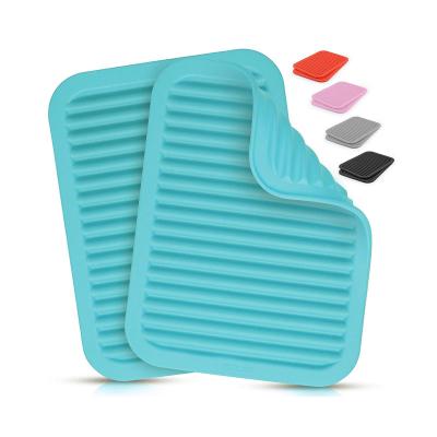 China Europe Kitchen Silicone Table Mat Heat Resistant Non-slip Pot Pan Holder Pad Cushion for sale