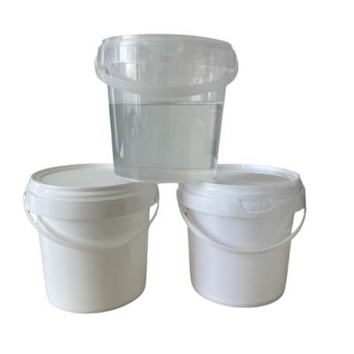 China Colorfast Paint Pail Container Plastics Butter Pail Buckets With Lids Packaging For Food for sale