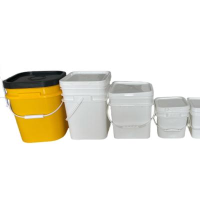 China Tamper Resistant Paint Pail Container Plastics Pail Buckets With Lids For Storage for sale