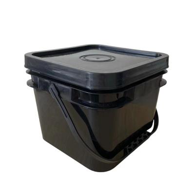 China Tamper proof square plastic bucket with lid plastic cubes plastic bucket for sale