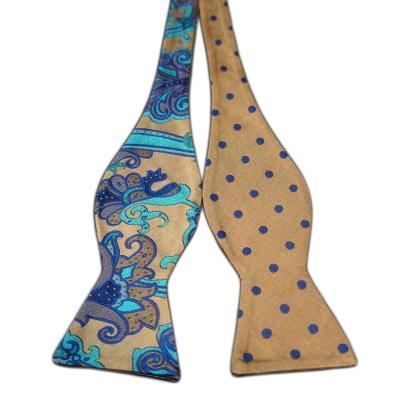 China Stripe Two Colors Paisley Self Tie Bow Tie for sale