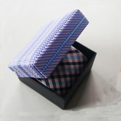 China quality 100 silk for men's classic-fit silk ties dot-collar dress shirt with patterned tie box set for sale