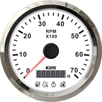 China KUS 85mm Counter 7000RPM Tachometer Gauge Lathe With Hour Meter 12V/24V With Backlight 85mm for sale