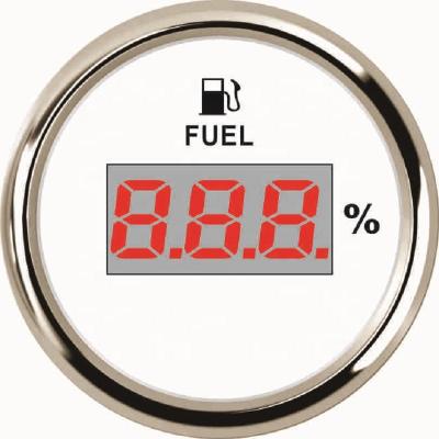 China 52mm Universal Digital Car Truck Oil Tank Fuel Level Gauge 0-190ohm 12V/24V Oil Level Meter 52mm for sale