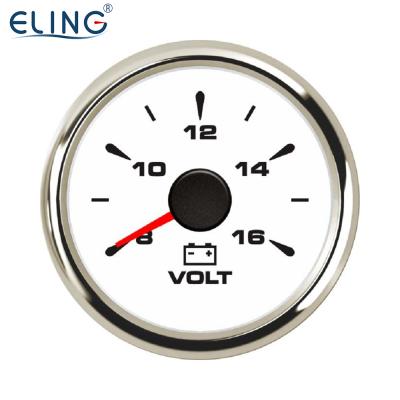 China Free Shipping ELING 52mm Gasoline Voltmeter Voltage Gauge Display 8-16V With Black Face 9-32V 242 for sale