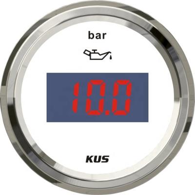 China KUS 52mm Digital Oil Pressure Gauge 0-5bar / 0-10bar Double Cover Stainless Gauge 52mm for sale